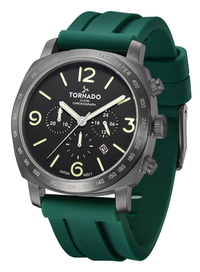 Tornado LUMINA CHRONOSPHERE Men's Chronograph Green Dial Watch - T9102-XSHB