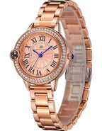 ساعة كينيث سكوت النسائية التناظرية ذات المينا الذهبي الوردي - K22530-RBKK