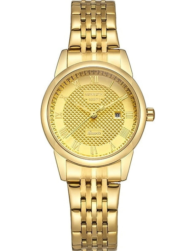 ساعة كينيث سكوت النسائية التناظرية ذات المينا بلون الشمبانيا - K23530-GBGC