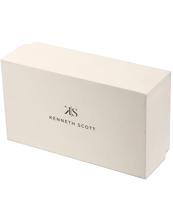 Kenneth Scott Men's Analog White Dial Watch - K23029-SBSW