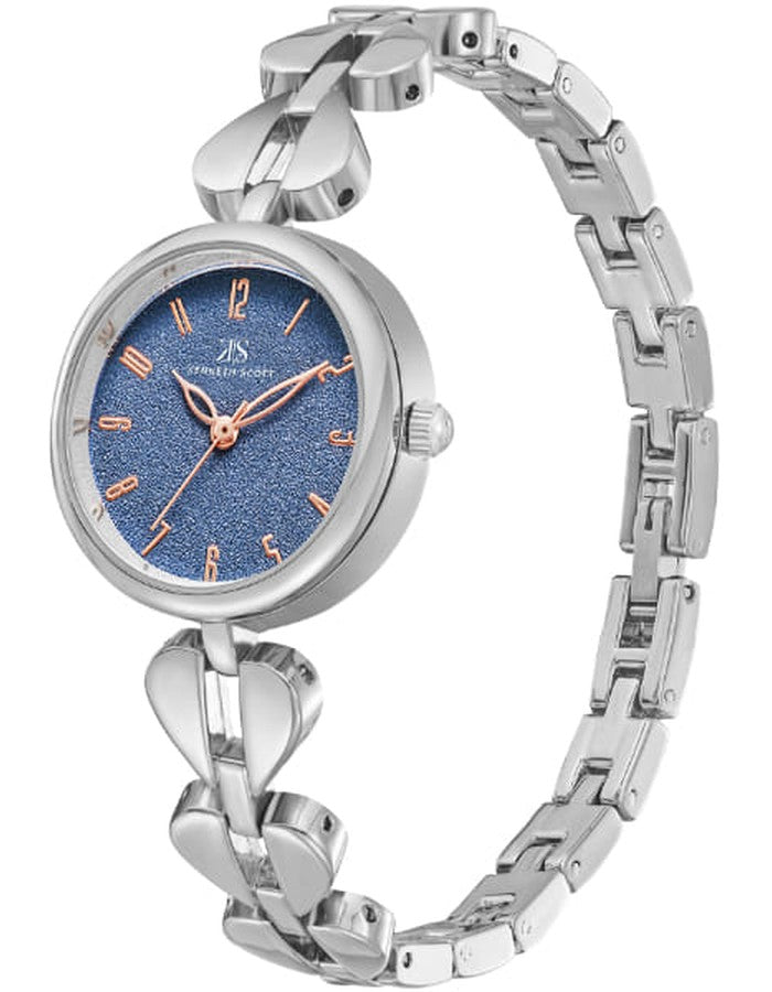 ساعة كينيث سكوت النسائية التناظرية ذات المينا الزرقاء - K23504-SBSN