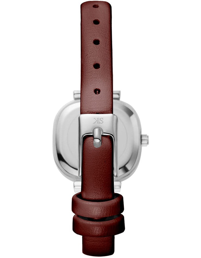 ساعة كينيث سكوت النسائية التناظرية ذات المينا البيضاء - K22525-SLDW