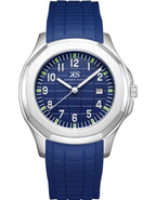Kenneth Scott Men's Analog Blue Dial Watch - K24014-SSNN