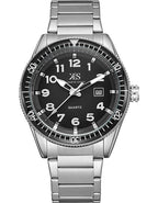 Kenneth Scott Men's Analog Black Dial Watch - K23028-SBSB