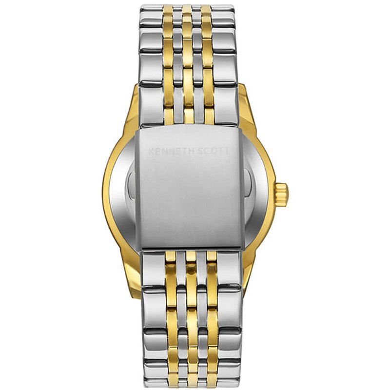 Kenneth Scott Men's Analog White Dial Watch - K23030-TBTW