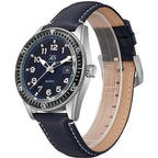 Kenneth Scott Men's Analog Dark Blue Dial Watch - K23028-SLNN