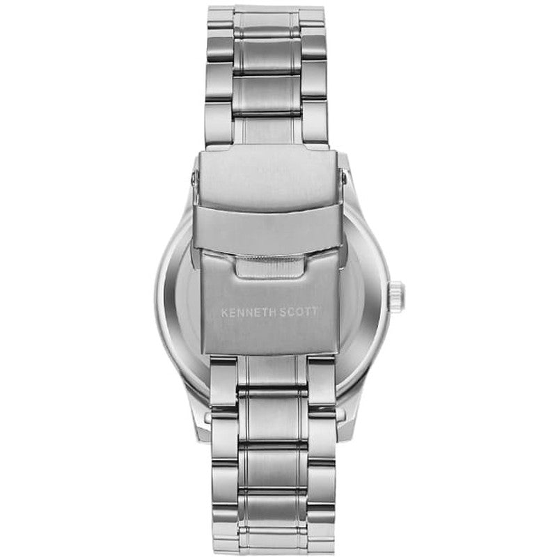 Kenneth Scott Men's Analog White Dial Watch - K23029-SBSW