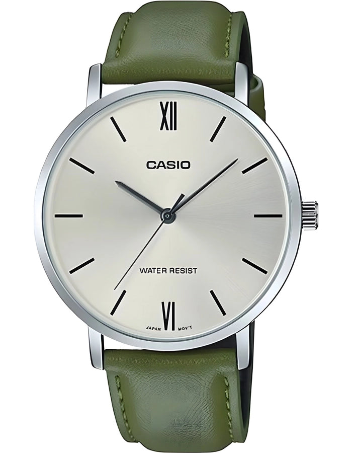 CASIO Men's Analog Silver Dial Watch - MTP-VT01L-3BUDF