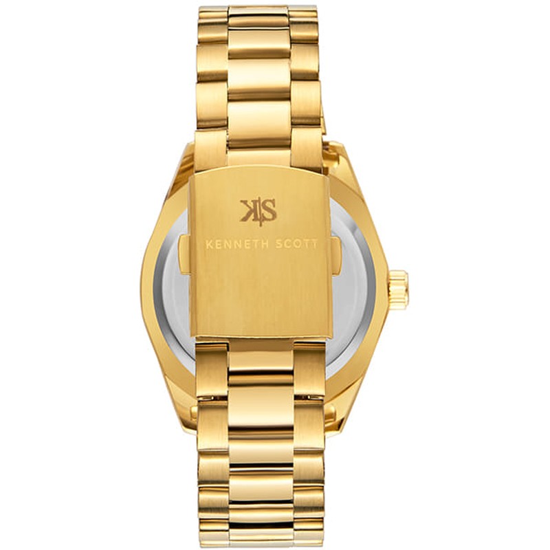 Kenneth Scott Men's Analog White Dial Watch - K23025-GBGW
