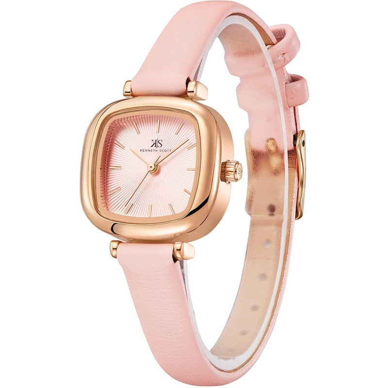 Kenneth Scott Women's Analog Pink Dial Watch - K22525-KLPP