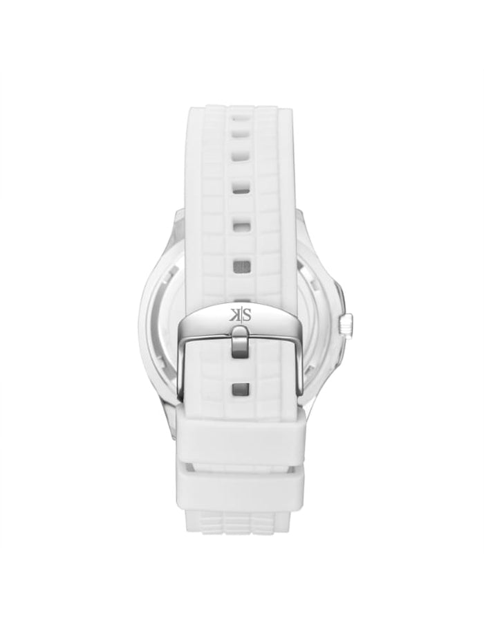 Kenneth Scott Men's Analog White Dial Watch - K24014-SSWW