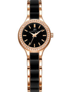 ساعة كينيث سكوت النسائية التناظرية ذات المينا السوداء - K23509-KCBB