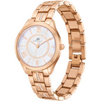 ساعة كينيث سكوت النسائية التناظرية ذات المينا البيضاء - K23510-RBKW