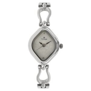 Titan Quartz Analog Silver Dial Stainless Steel Strap Watch for Women - Image 1