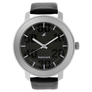 Fastrack Quartz Analog Grey Dial Leather Strap Watch for Guys - Image 1
