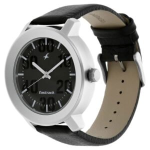 Fastrack Quartz Analog Grey Dial Leather Strap Watch for Guys - Image 2