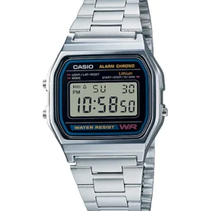 CASIO Unisex Digital Grey Dial Watch - A158WA-1DF - Image 1