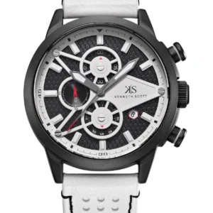 Kenneth Scott Men's Chronograph Black Dial Watch - K25108-BLWB - Image 1