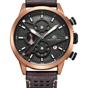 Kenneth Scott Men's Chronograph Black Dial Watch - K25108-DLDB - Image 1