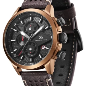Kenneth Scott Men's Chronograph Black Dial Watch - K25108-DLDB - Image 2