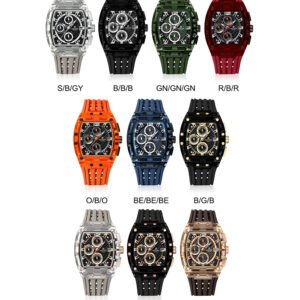 Naviforce NF7105 Sports Transparent Waterproof Quartz Silicone Multifunctional Chronograph Men Watch - Image 4
