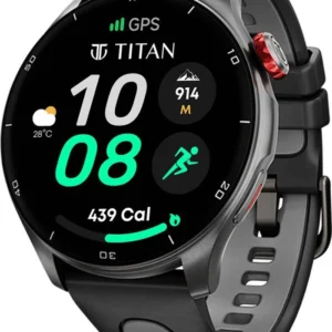 Titan Unisex Smart Black Dial Watch - 90206AP01 - Image 2